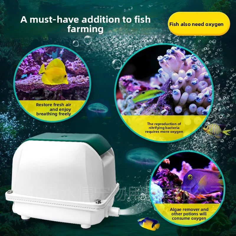 Jebao High Power Household Aquarium Fish Tank Oxygen Pump 20W-300W Silent Air Pump for Outdoor Fishing Oxygenation Pumps Vue