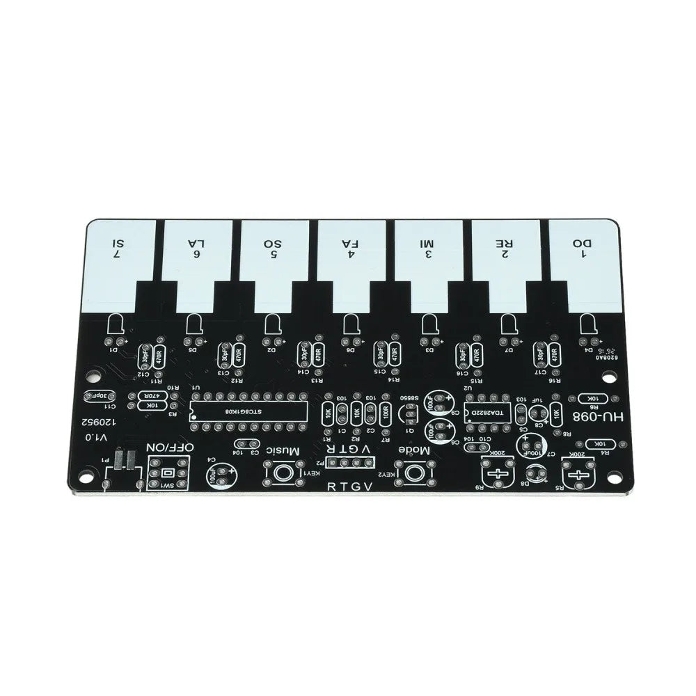 DIY Soldering Electronic Piano Kit Graphical Programmable MCU Circuit Board 5V USB Touch Sensitive Keyboard LED Light Audio Sync Vue