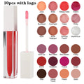 Lip Gloss Wholesale Vegan Waterproof Plumping Glitter Custom Logo Lip Plumper Glossy Vendor Pink Lipgloss Private Label Vue 10pcs with logo