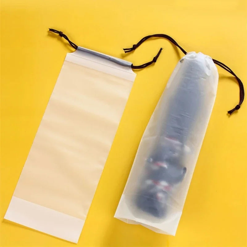 vvocci Storage Bag Umbrella Translucent PlasticWaterproof Anti-dirty Umbrella CoverReusableBags Home Storage Portable Drawstring Vue