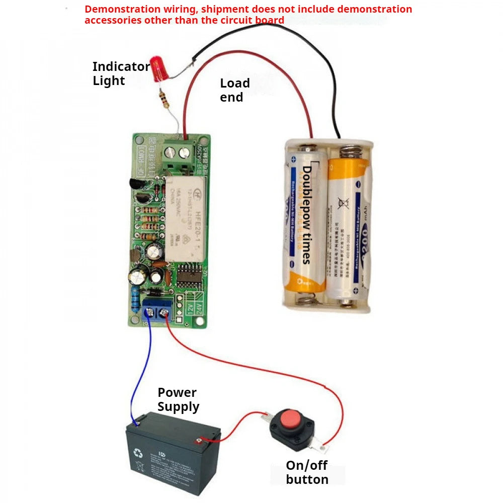 16A Self-locking Relay Board Self-holding Magnetic Bistable Power-off Memory Control Relay with Reverse Power Connect Protection Vue