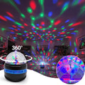 Mini USB Crystal Disco Ball Projector Light, Auto Rotating RGB Party Stage Lamp for Indoor Atmosphere Decor & Holiday Gift Vue Crystal