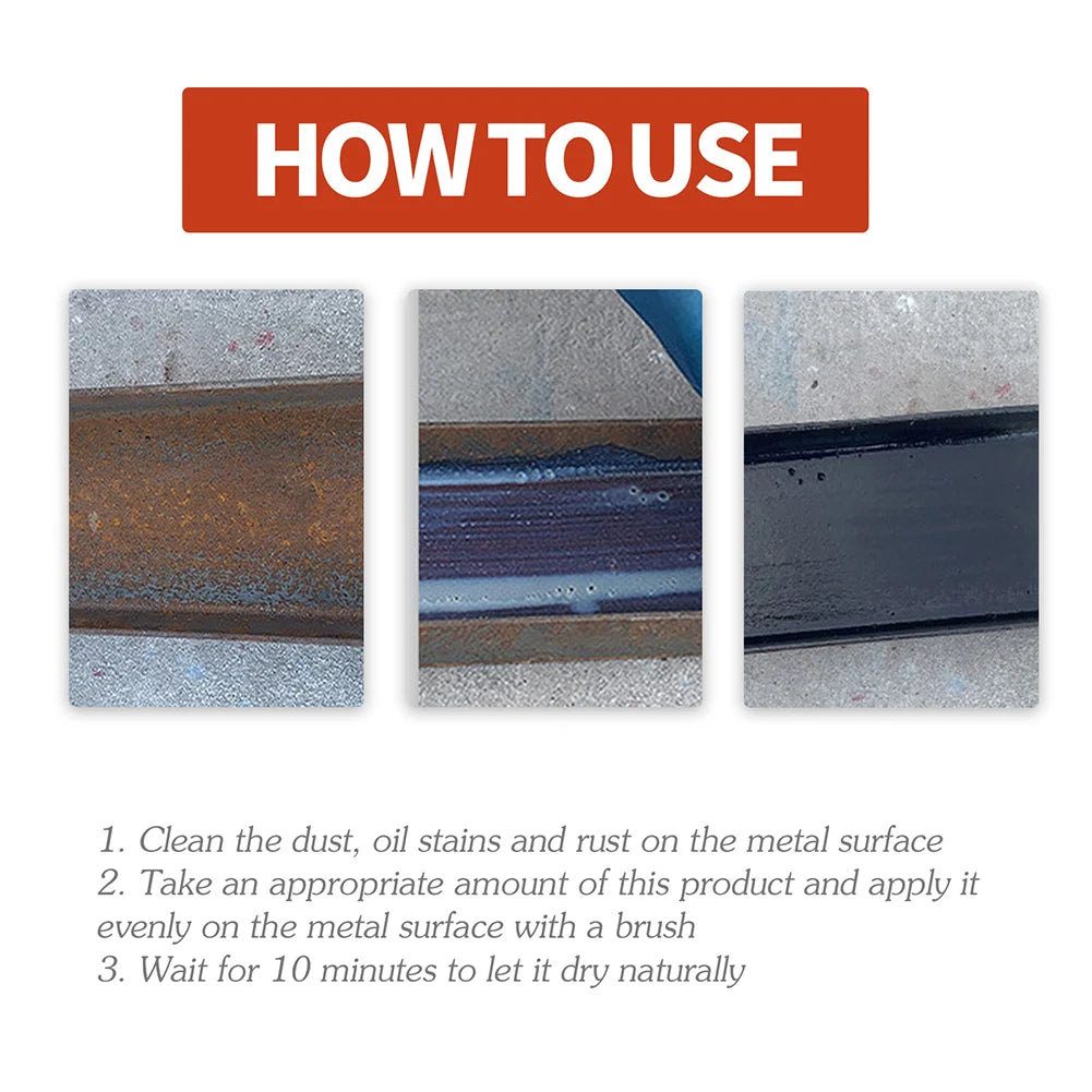 100/300g Metal Rust Remover Rust Conversion Agent Anti-corrosion Water Based Metallic Paint Car Coating Primer Rust Inhibitor Vue