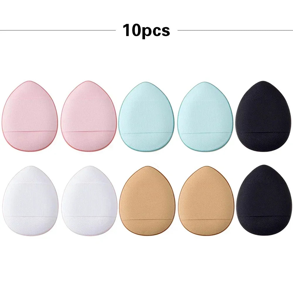 3/10pcs Foundation Finger Puff Mini Size Makeup Sponge Concealer Set Detail Powder Puff Wet & Dry Use Applicator Cosmetic Tools Vue M64 10Pcs Mix