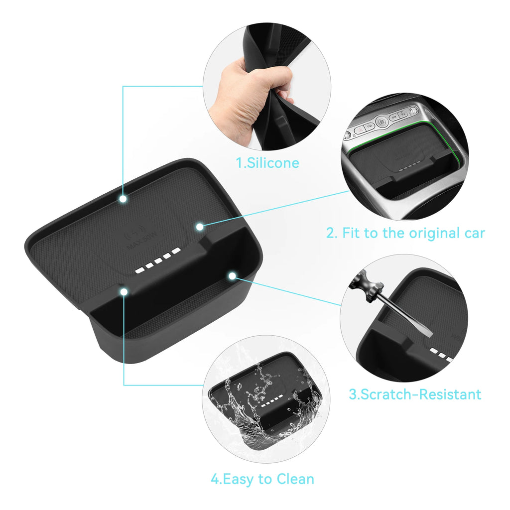 Smabee for BYD Dolphin 2025 Smart Driving Edition Car Mobile Wireless Charging Anti-Slip Mats Interior Accessiories Vue