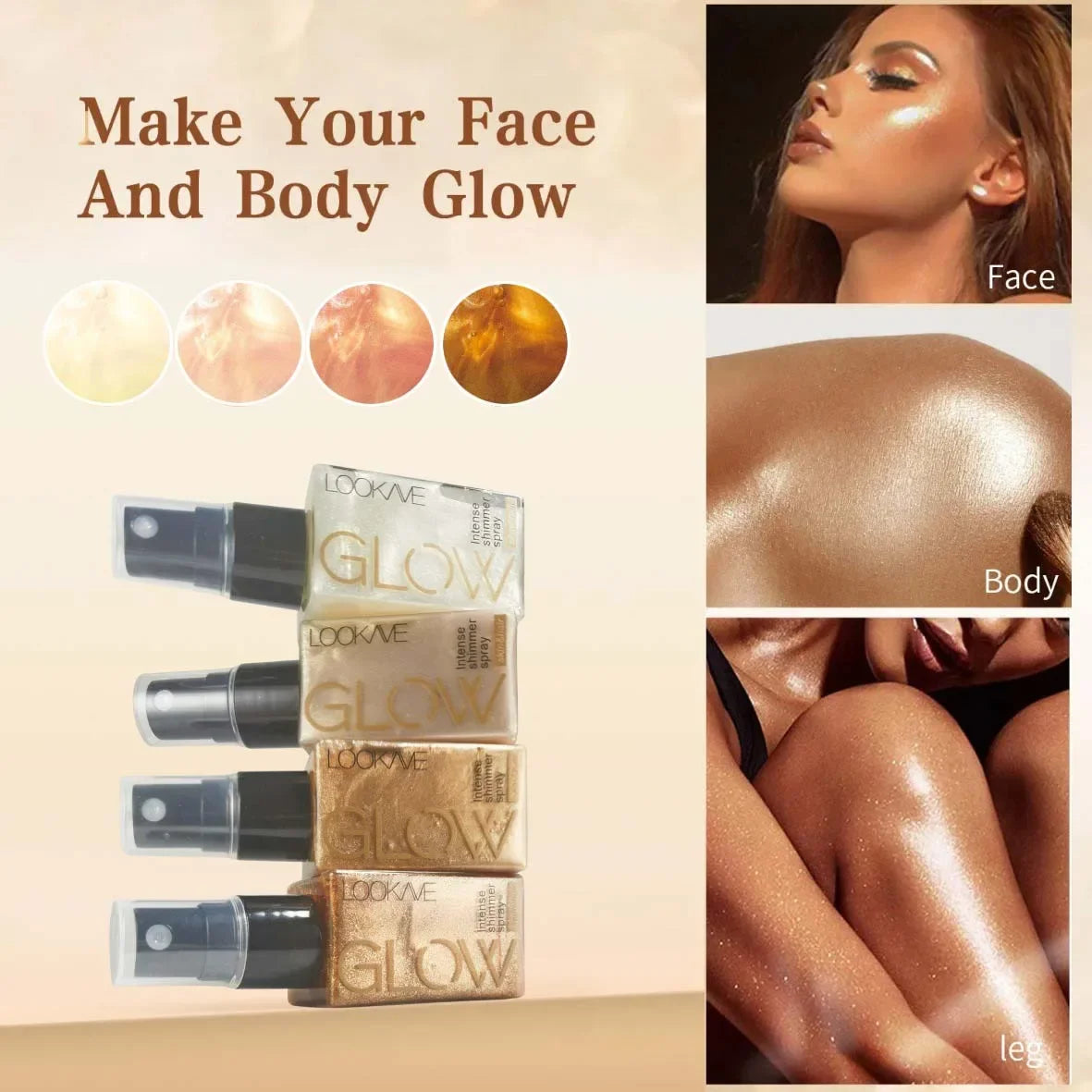 Diamond Liquid Highlight Waterproof High Gloss Glitter Body Bronzer Highlight Long-lasting Wear Face Contour Illuminator Makeup Vue