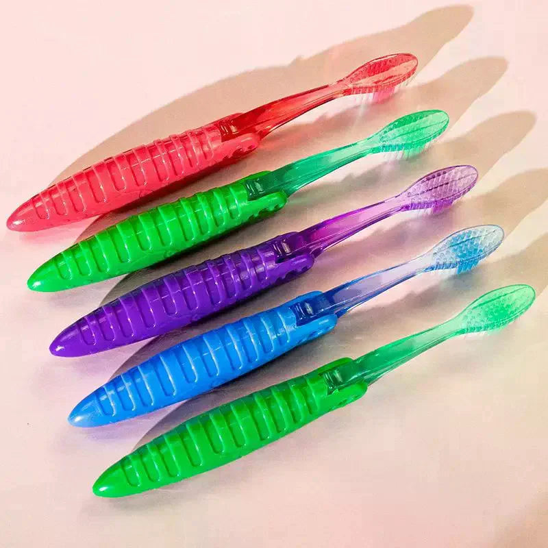 1/3/5pcs Portable Disposable Foldable Travel Camping Toothbrush Hiking Tooth Brush Tooth Cleaning Tool Folding Travel Toothbrush Vue