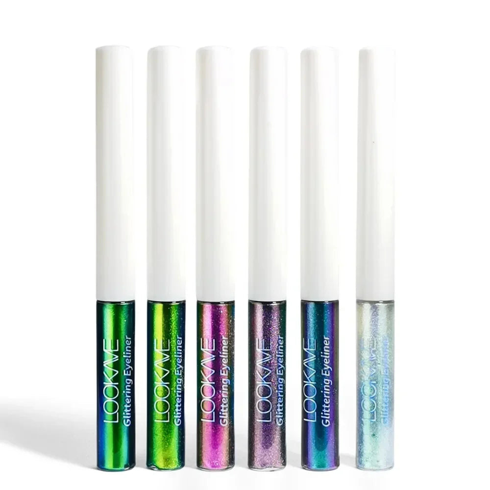 Shiny Chameleon Green Liquid Eyeliner Metallic Eyeshadow Multicolor Eye Liner Pearlescent Polarized Glitter Eye Pigment Makeup Vue