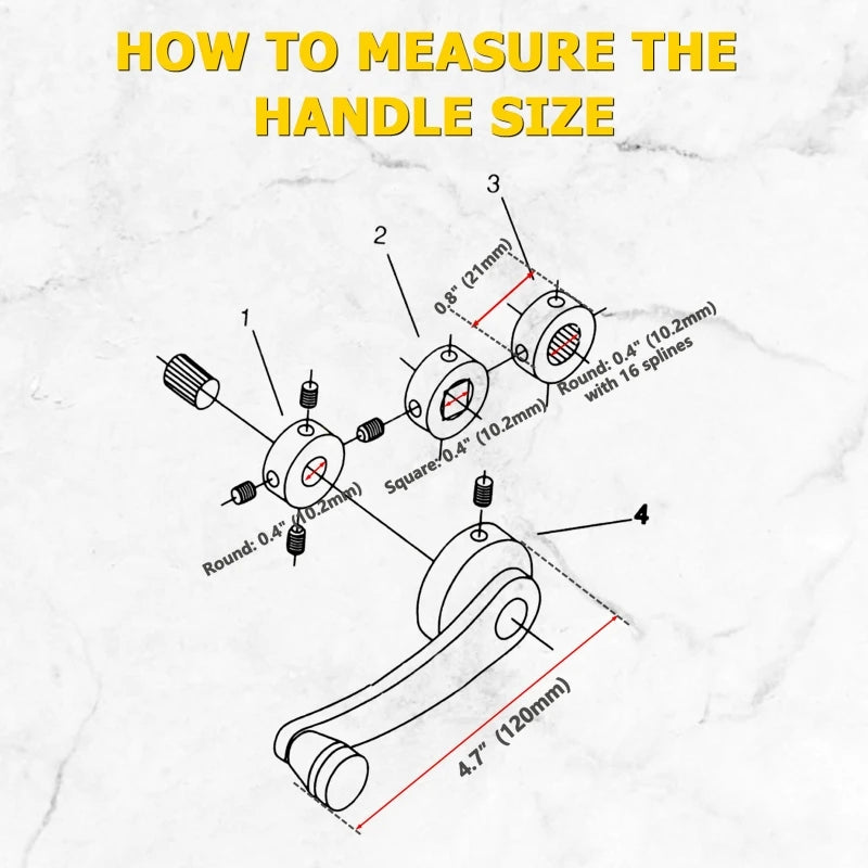2Pcs/Set Universal Silver/Black Car Aluminum Alloy Window Rocker Handle Window Hand Crank Window Rocker Vue
