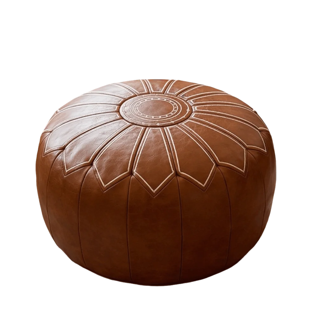 Round Seat Cushion Cover Large Capacity Waterproof Sofa Stool Cover Embroidery Unstuffed Storage Leg Bench Living Room Use Vue Style 1