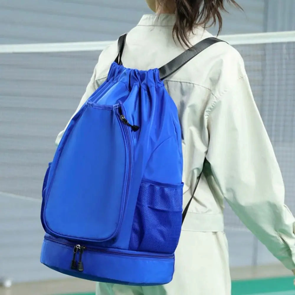 2 Rackets Tennis Racket Backpack with Shoes Pocket Waterproof Badminton Sports Bag Adjustable Strap Casual Gym Pack Vue
