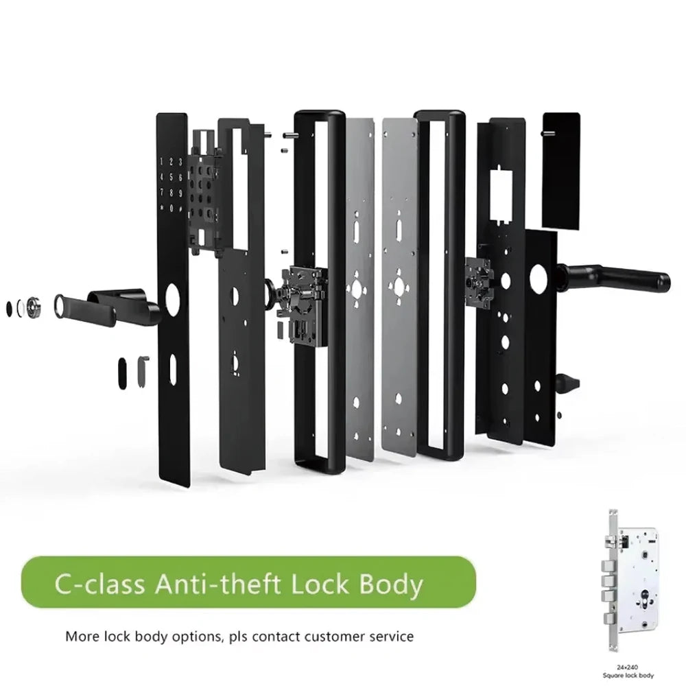 TYSH Tuya Zigbee Door Lock Biometric Fingerprint Cerradura Intelligent Digital Electronic Push Pull Smart Door Lock With Wifi Vue