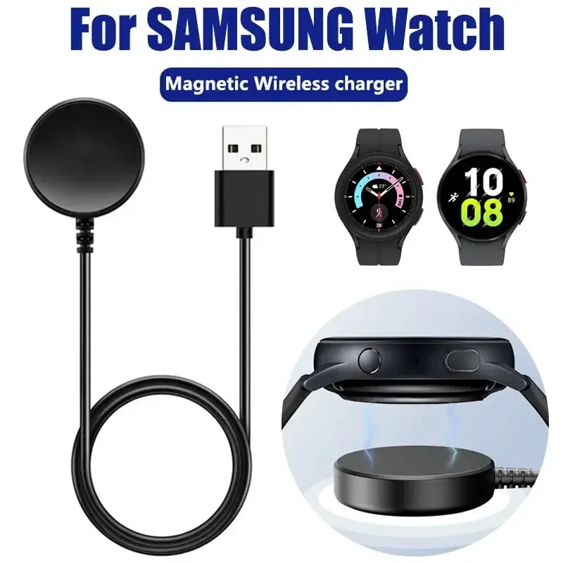 Magnetic Watch Wireless Charger For Samsung Galaxy Watch 8/7/6/5pro/5/4/3 Active 2 Portable USB Cable Fast Charging Dock Station Vue