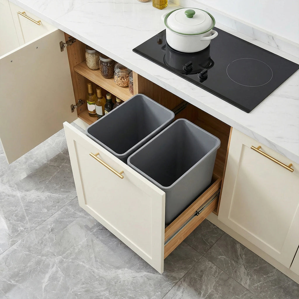 10-Pack 35 QT Pull-Out Cupboard Bin for Kitchen & Bathroom Pull-Out Cupboard Bin Vue United States