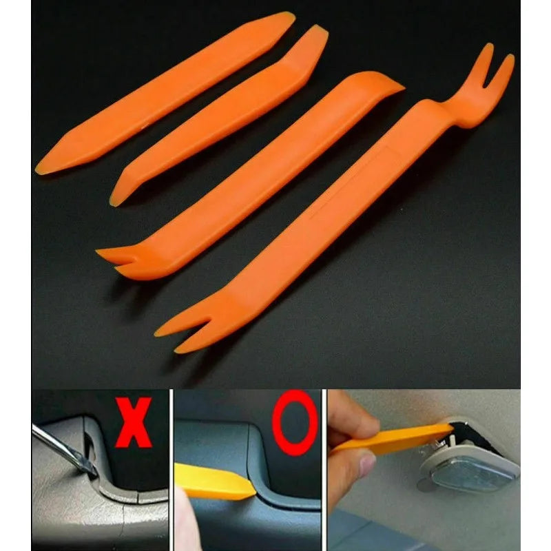 1/4PCS Car Audio Disassembly Tool Car Interior Trim Dash Strong Removal Bar Plastic Pry Tool Set for Door Dashboard Panel Vue
