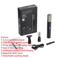 Electric Nose Hair Trimmer USB Rechargeable Digital Multifunctional Face Shaver Lips Eyebrows Hair Remover Razor Vue Type B 3 in 1 Blade China Mainland