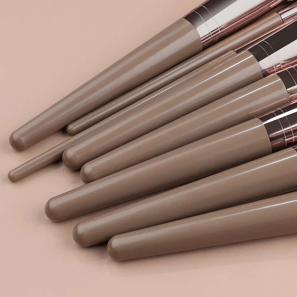 Brown Makeup Brushes 1-32pcs Set Portable Soft Makeup Tool Premium Synthetic Foundation Concealers Eyeshadows Brush Daily Makeup Vue