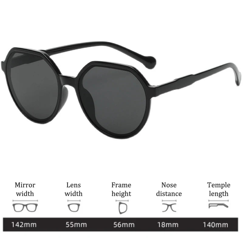 Korean Style Sunshade Glasses Vintage Geometry Shape Frame For Men Women Sunglasses Fashion Frame Glasses UV Protection Vue