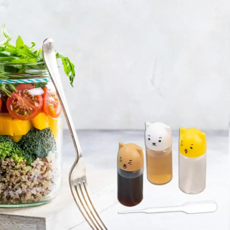 Mini Condiment Squeeze Bottles for Camping, BBQ & Travel Condiment Squeeze Bottles Vue