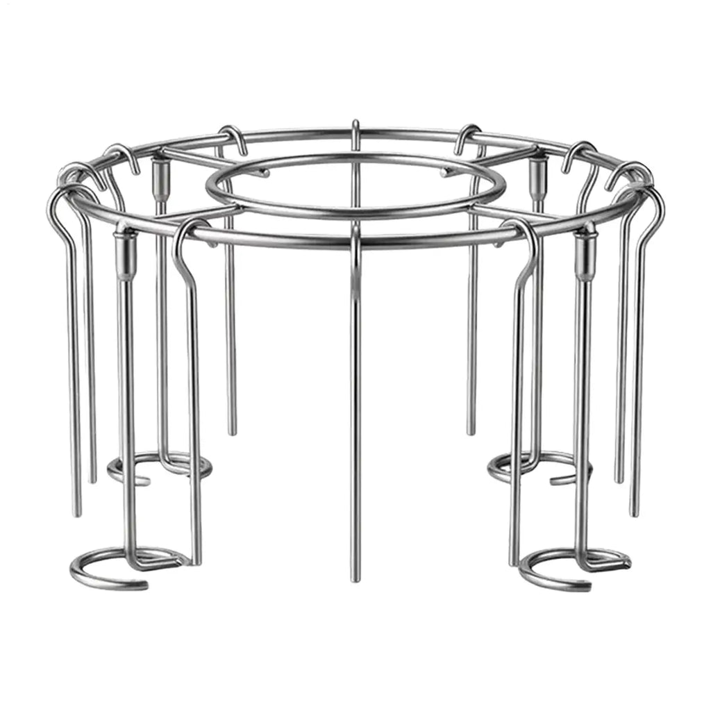 Stainless Steel Air Fryer Rack, Non-Stick Detachable Round Grilling Stand, Heat-Resistant Cooking Grate for Meat & Vegetables Vue