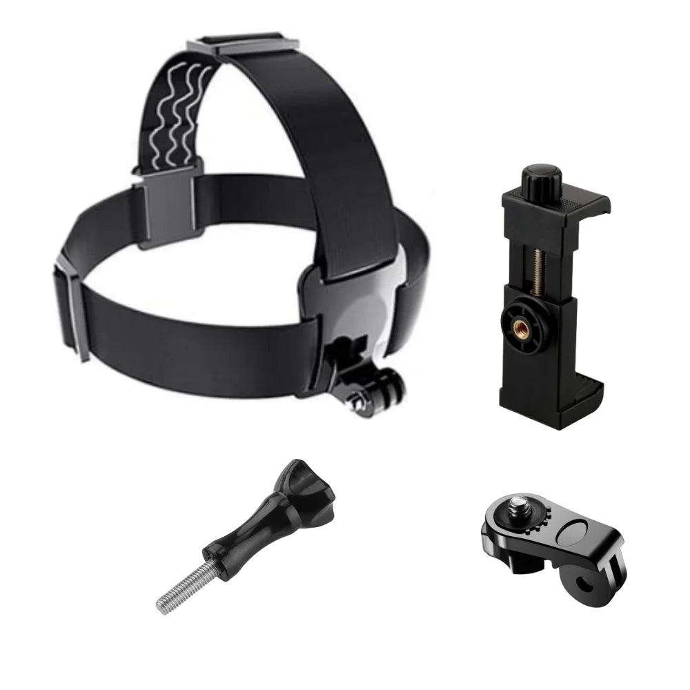 Cell Phone Head Strap Holder Headband Mounting Kit Cell Phone Mounting Bracket For Gopro Hero 11 10 9 8 7 Action Camera Vue 4pcs Sets