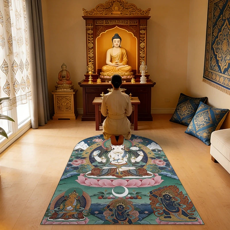Vintage Prayer Cushion Soft Comfortable Worship Seat Pad For Meditation Zen Room Altar Decor For Adults Home Temple Gift Vue