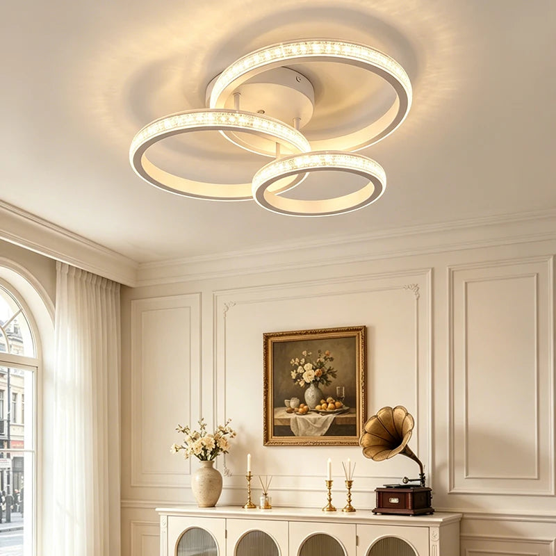 Modern LED Ceiling Light Surface Mounted 3-Color Temperature Adjustable Home Lighting for Bedroom Living Room Aisle Light Vue
