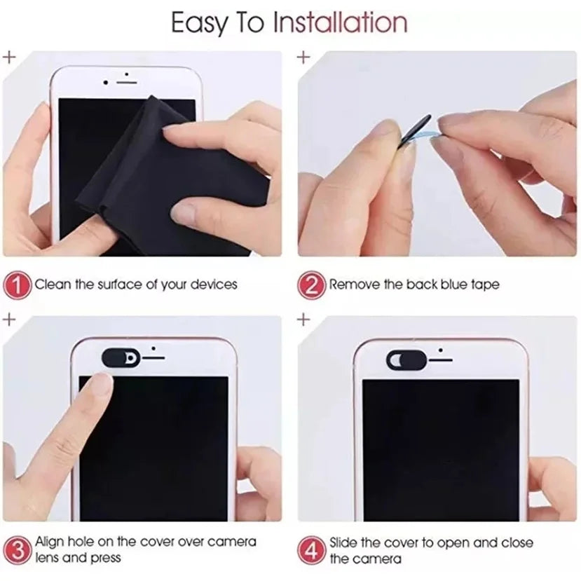 10-80PC Ellipse Webcam Cover Privacy Slider for Laptop Desktop PC Phone Tablet Anti Peep Camera Lens Shield Thin Vue