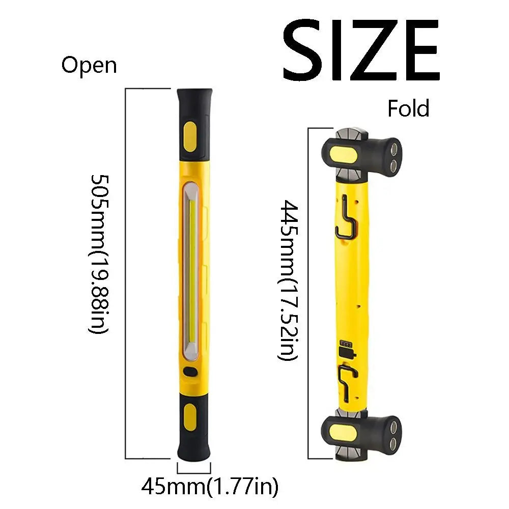 Super Bright LED Work Light Rotating Magnetic Base Rechargeable Magnetic Work Inspection Lamp Durable Portable Vue
