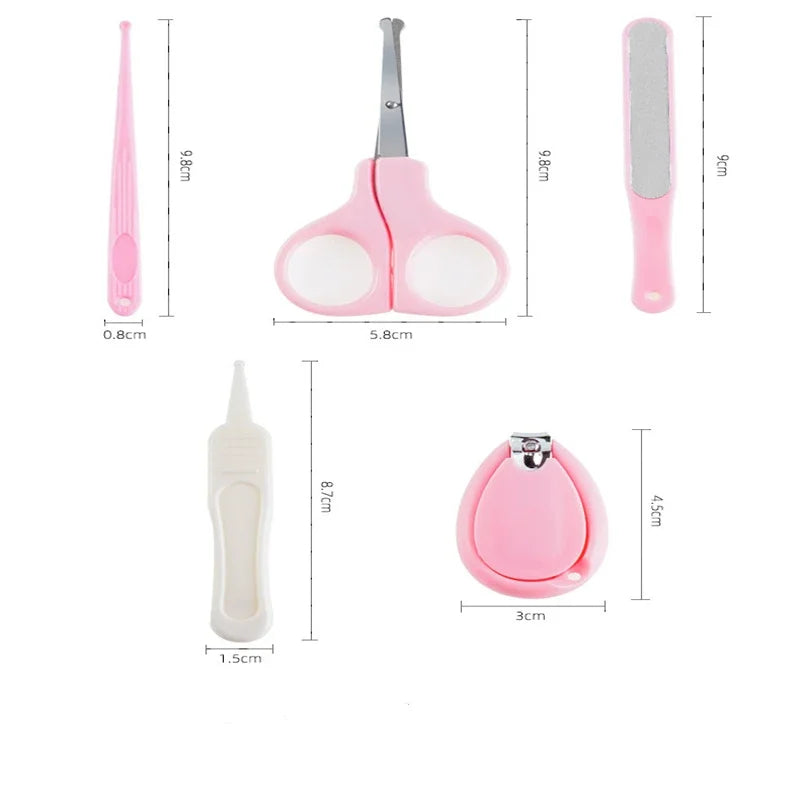 vvocci Baby Nail Care Tool Safe Portable Nail Clipper Trimmer Tweezer with Box Children Manicure Kit Newborn Baby Nail Scissor Vue