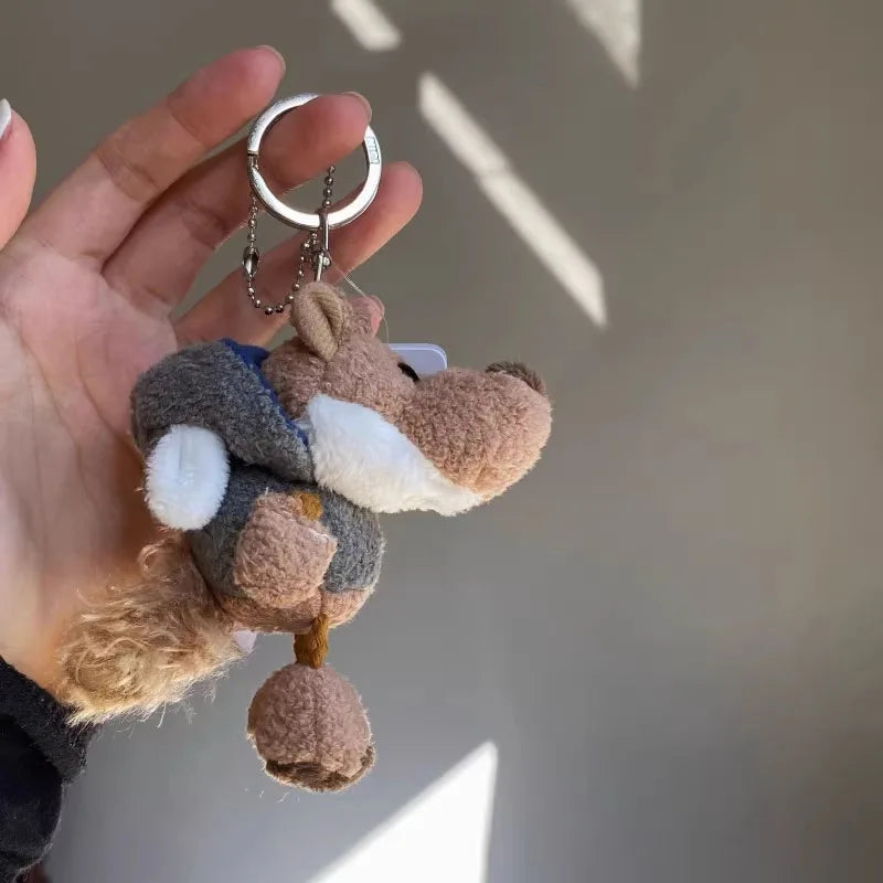 1-10PCS Creative Mini Cartoon Plush Keychain Toy Holiday Keyring Gift Christmas Decoration Cute Plushie Keychain Vue