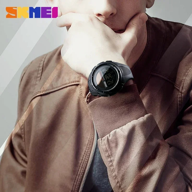 SKMEI 1405 Men's Solar Digital Sports Watch – LED, Waterproof Digital Sports Watch Vue