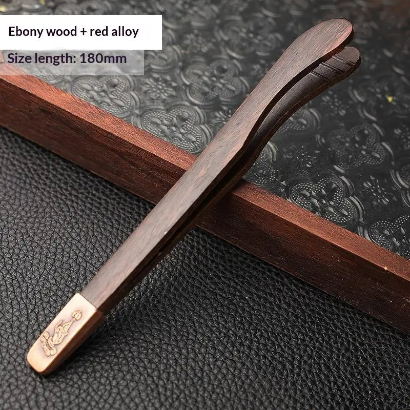 Teacup Clip Convenient Ebony Alloy Tea Tweezers Tweezer Bamboo Wooden Tea Clips Versatile Single Or Multiple Tea Clip Tongs Vue 2