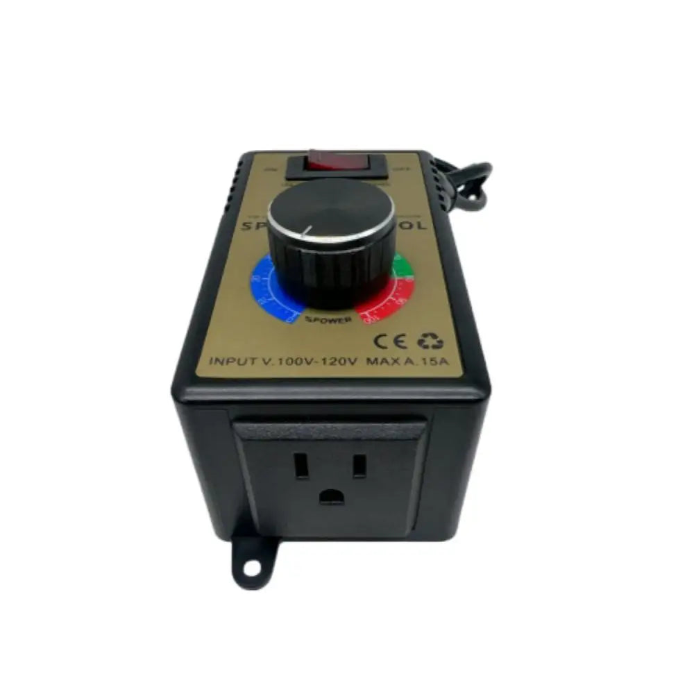110/120V 15A Overload Protection Speed Control Switch Fan Governor Stepless Governor Speed Temperature Dimming Regulator US Plug Vue