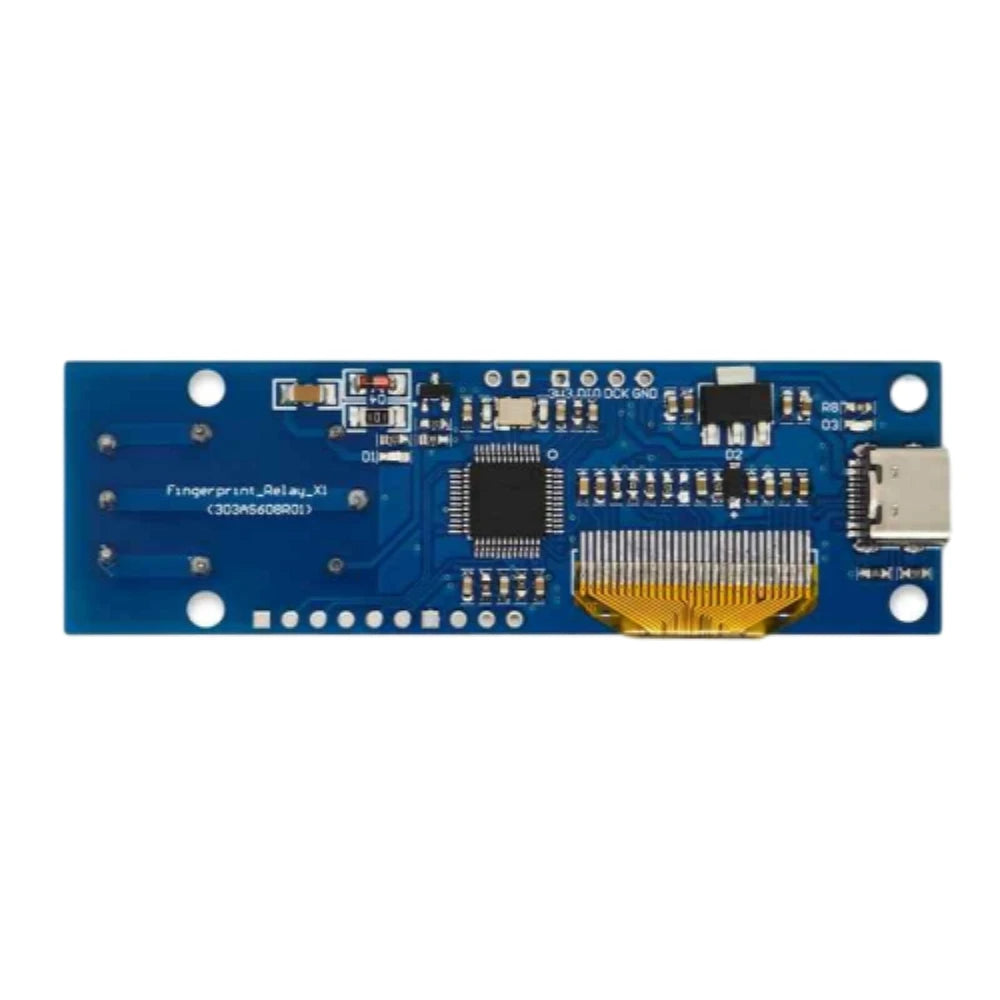 ZW101 Fingerprint Single Relay Module Capacitive Semiconductor 0.96'' OLED Display STM32 Chip Secondary Development Relay Board Vue