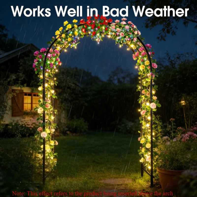Waterproof LED Solar Rhododendron Flower Lights Outdoor Decorative Garden Lighting for Lawn Path Yard Wedding Holiday Party Vue