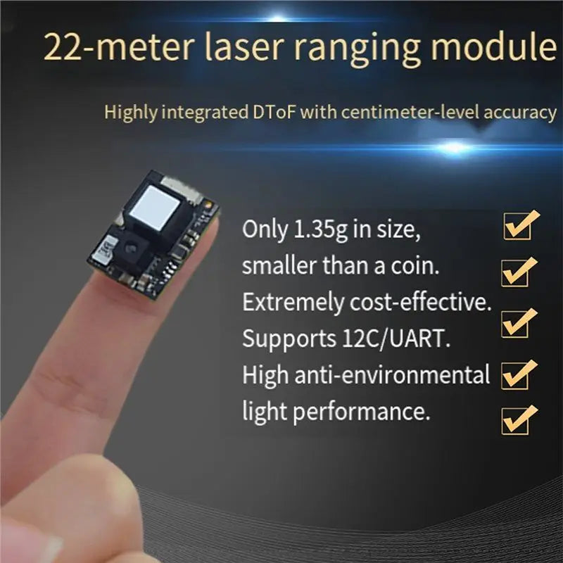 Hot-Easy Integration Dtof Laser Ranging Sensor Module 22M Small Size Low Power Consumption And Suitable For Secondary Developmen Vue