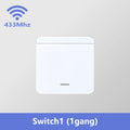Wireless Light Wall Switch Relay Receiver RF 433Mhz 1/2/3Gang Panel Switch Remote Control Interruptor for LED Lamp Vue 1Gang Switch
