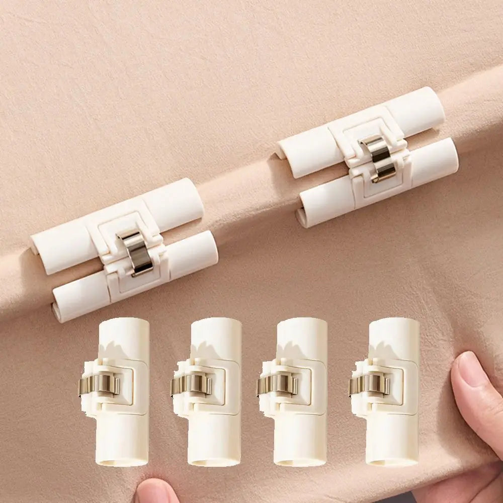 6 Pcs Non Slip Bed Sheet Clips Strong Grip Reusable Quilt Cover Fastener Non-marking Invisible Mattress Sheet Buckle Vue