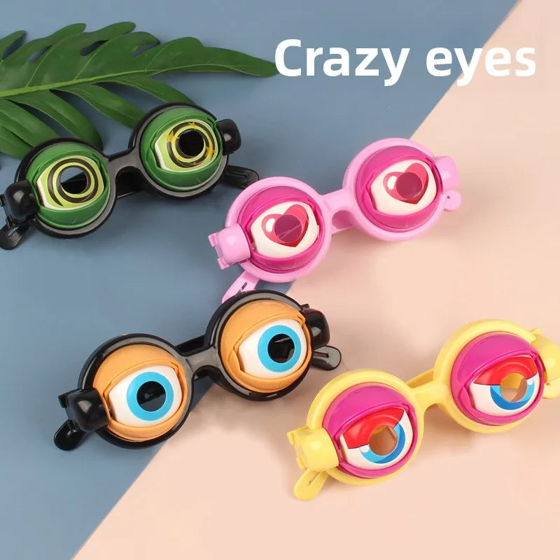 1-10PCS Halloween Wacky Eye Glasses for Children Funny Prank Costume Party Prop Silly Design Great Gift Decor Accessory Vue