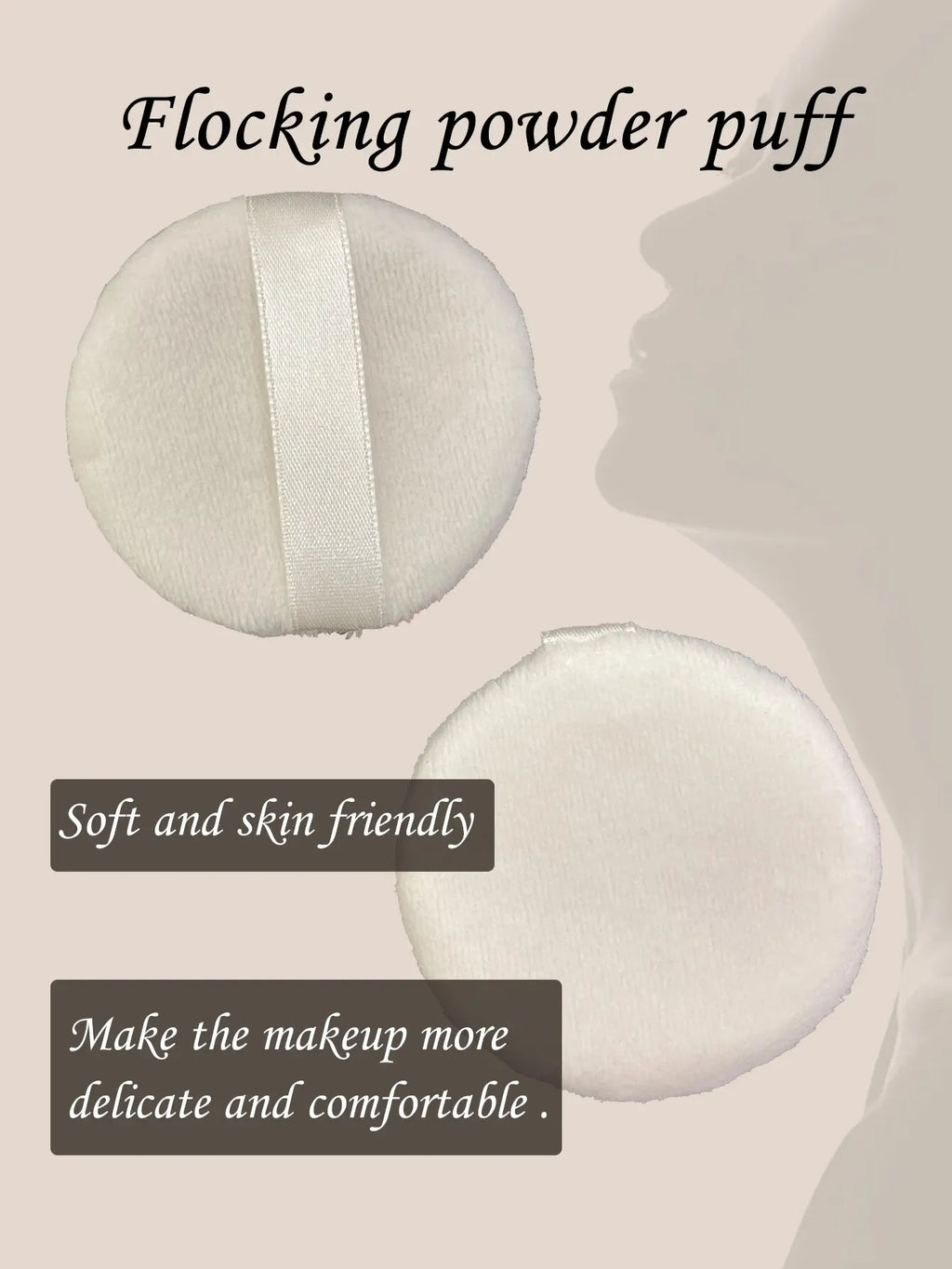 7PCS Portable and Practical High-grade White round Powder Puff for Base and Fixing Makeup Vue