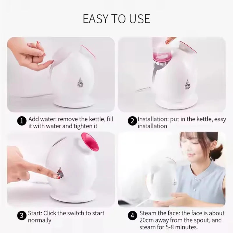 Hot Mist Facial Steamer | Nano Vapor Skin Hydration & Cleansing Facial Steamer Vue