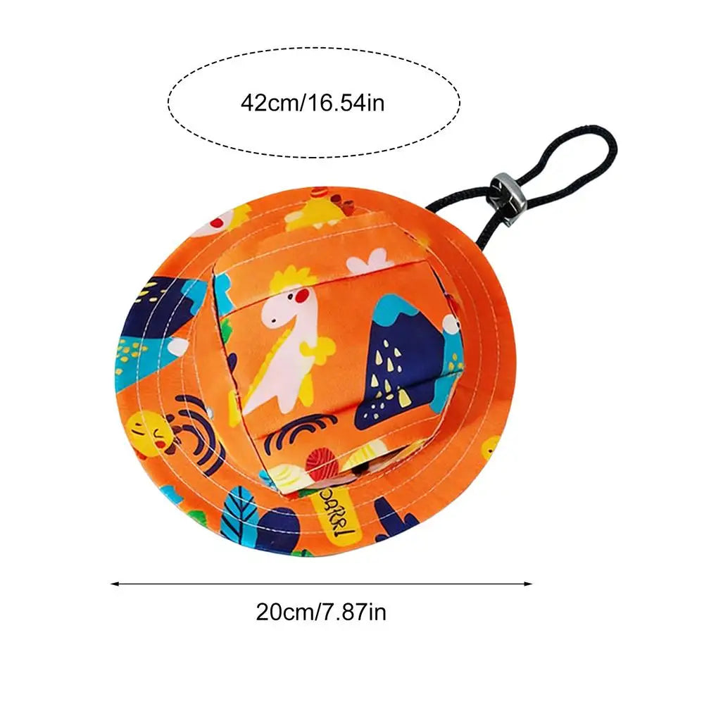 Hat for Dog Wide Brim Non Slip Summer Pet Supplies Cat Sun Hat Dog Accessories for Small Medium Large Puppy Kitten Beach Hiking Vue A 42cm