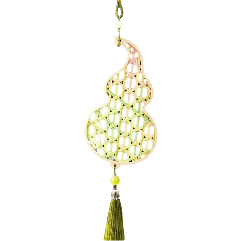 Handmade Bamboo Pendant Material Kit Zongzi Cat Butterfly Dragon Boat Festival DIY Kit Tassel Fish Bamboo Woven Ornaments Vue Calabash