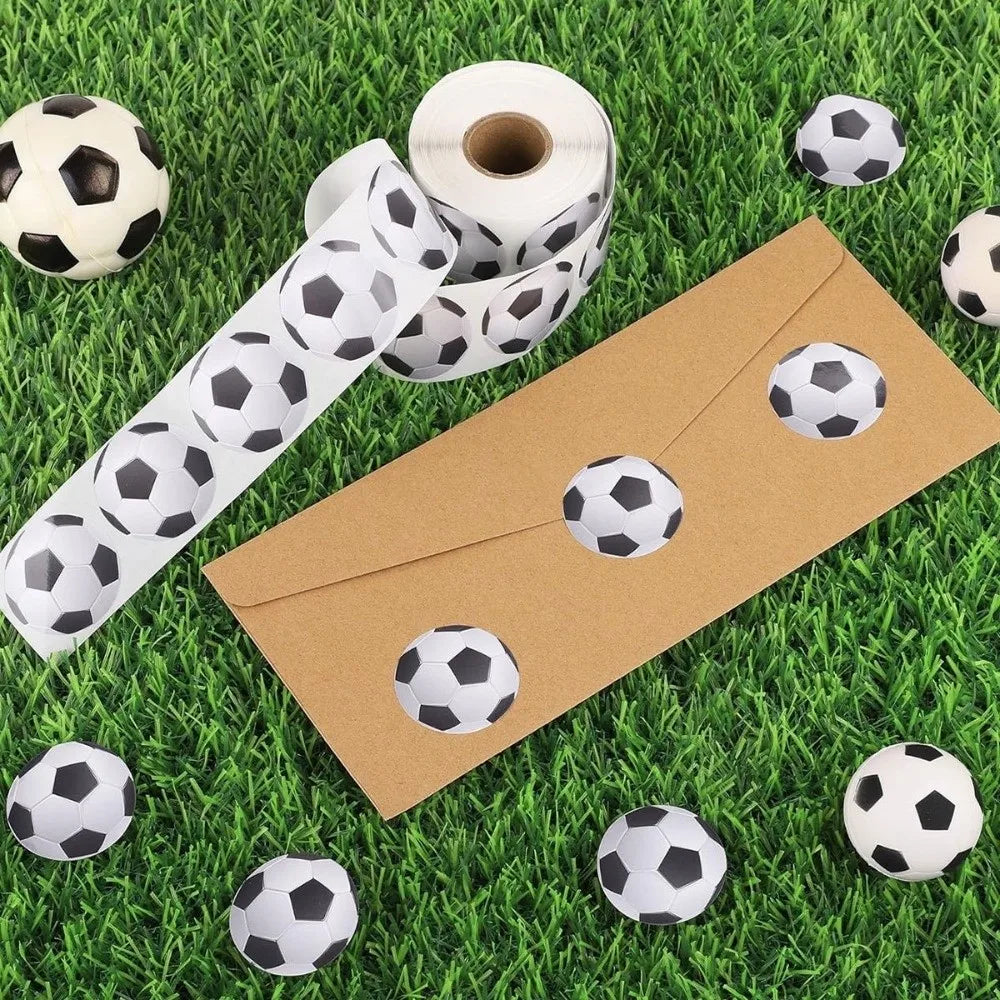 Toy Paper Soccer Stickers Festival Waterproof Football Stickers Multi-size Decorative Sports Ball Sealing Label Children Vue