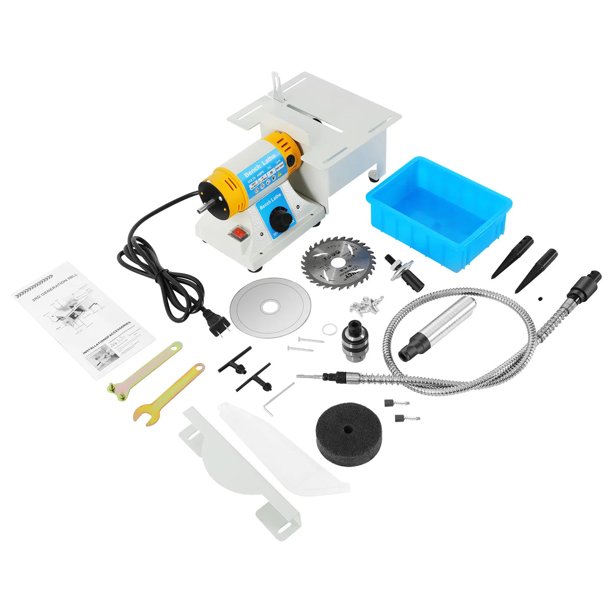 Mini Table Saw Kit 320W | Variable Speed 800-10000RPM Mini Table Saw Vue