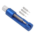 Metal Watch Band Strap Link Pin Remover Repair Tool Kit for Watchmakers with Pack of 3 Extra Pins Mini Watchband Tools Vue Blue-Matel