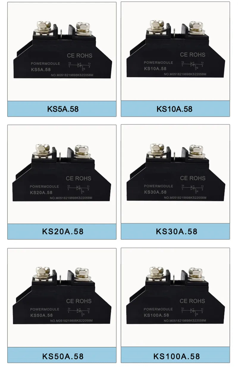 Bidirectional thyristor KS 5A 10A 20A 30A 50A 100A 1000V thyristor module KP100.58 M220.58 packaging Vue