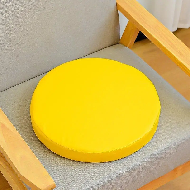 Comfortable Thicken Chair Cushions Waterproof Leather Memory Foam Vue Yellow