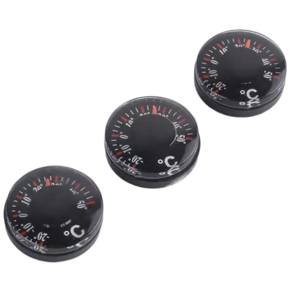 5PCS 20mm Thermometer Plastic Celsius Mini Outdoor Temperature Meter Waterproof Thermometer -20-50℃ General Pointer Thermometer Vue